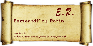 Eszterházy Robin névjegykártya